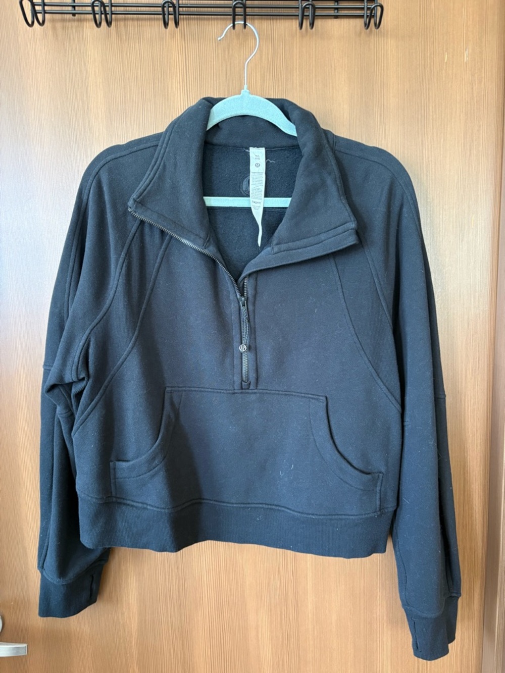 lululemon athletica Scuba Black Fleece Half-Zip Pullover